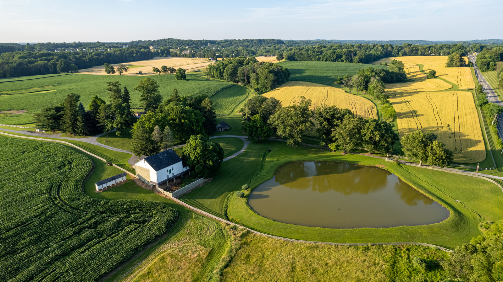 Drone image of Crebilly Farm, Chester County, PA - County Lines Online